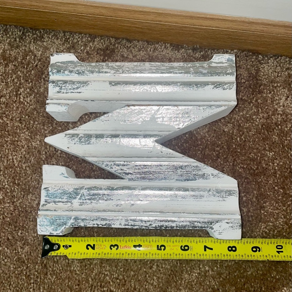 Silver M Decor Block - Picture 2 of 3